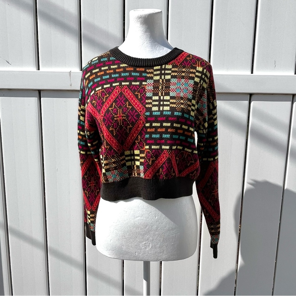 Treasure & Bond Multicolor Patchwork Sweater - image 1